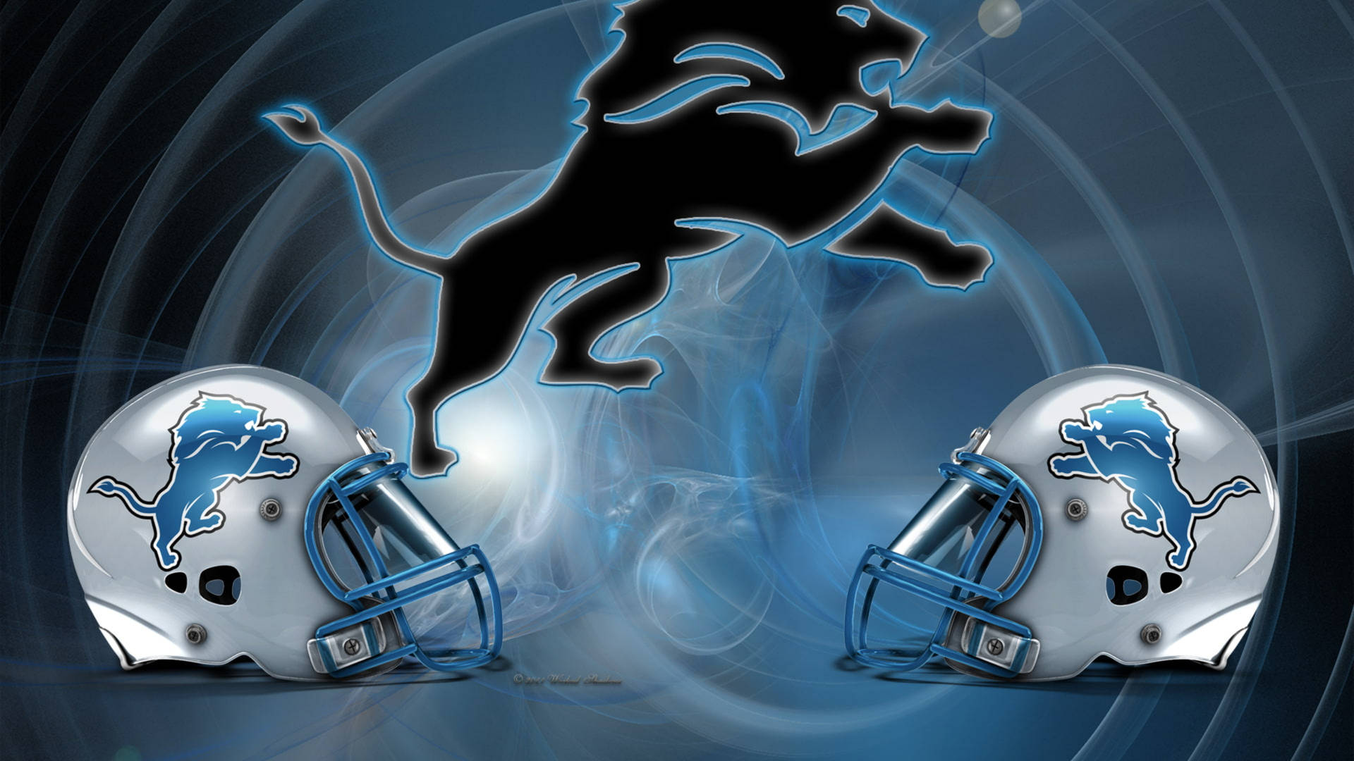 Detroit Lions Headgears Logo Background