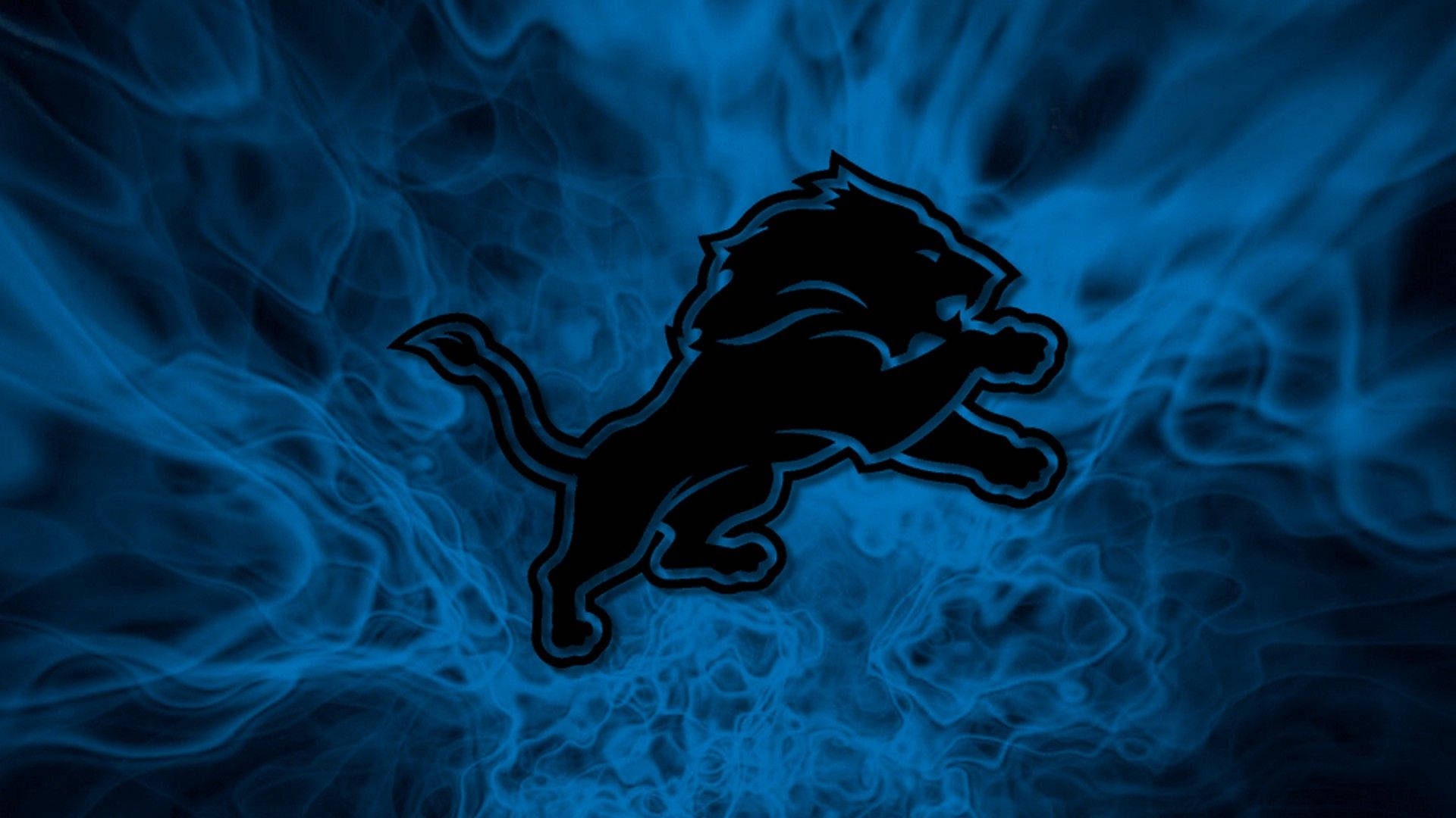 Detroit Lions Logo Smoke Effects Background