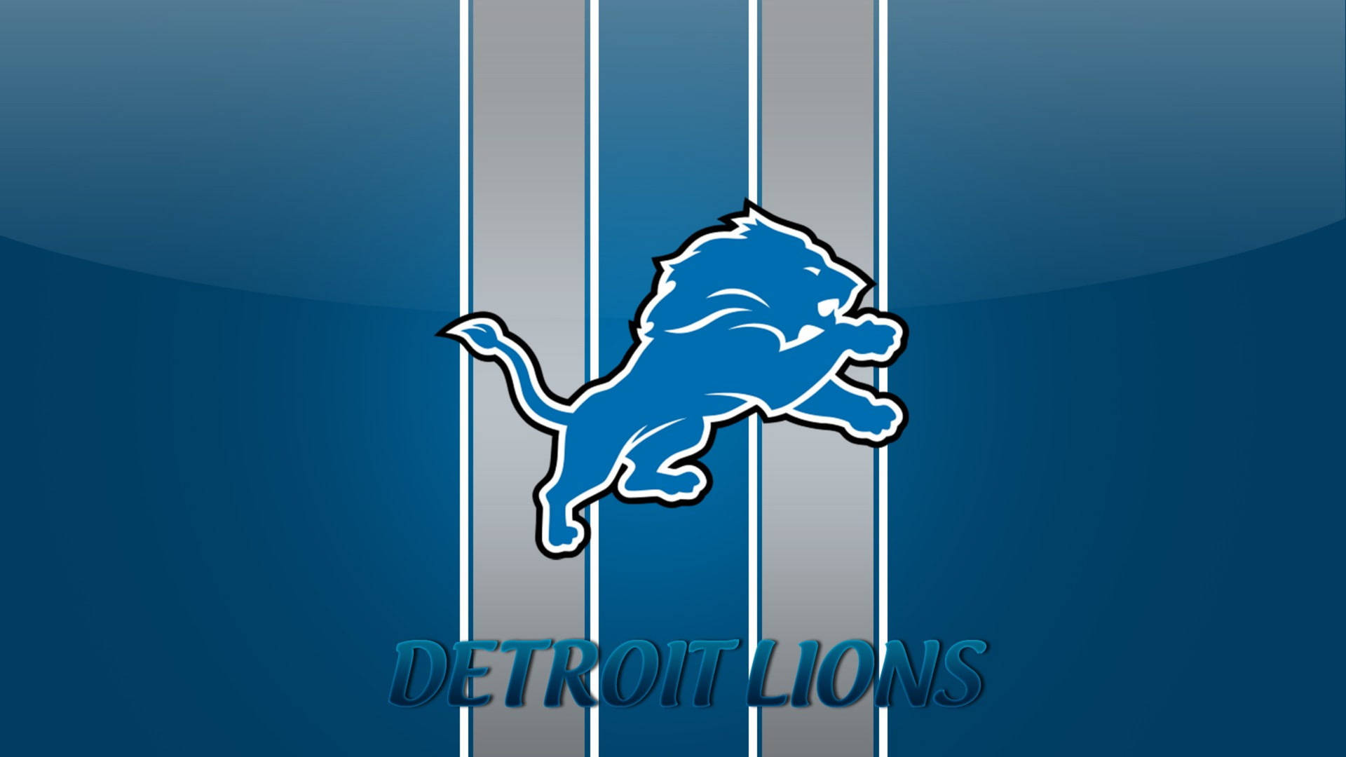 Detroit Lions White And Blue Background