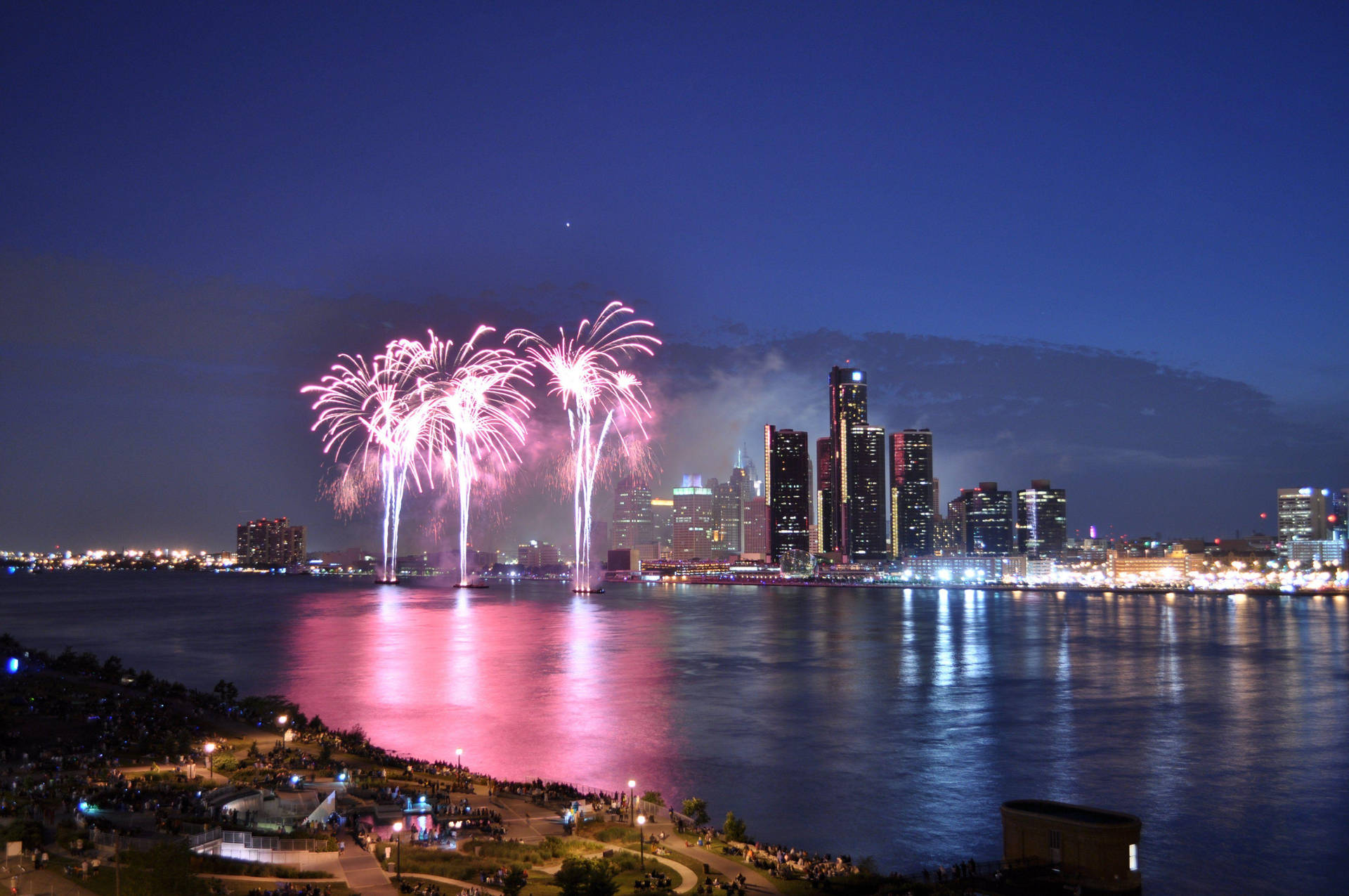 Detroit Pink Fireworks