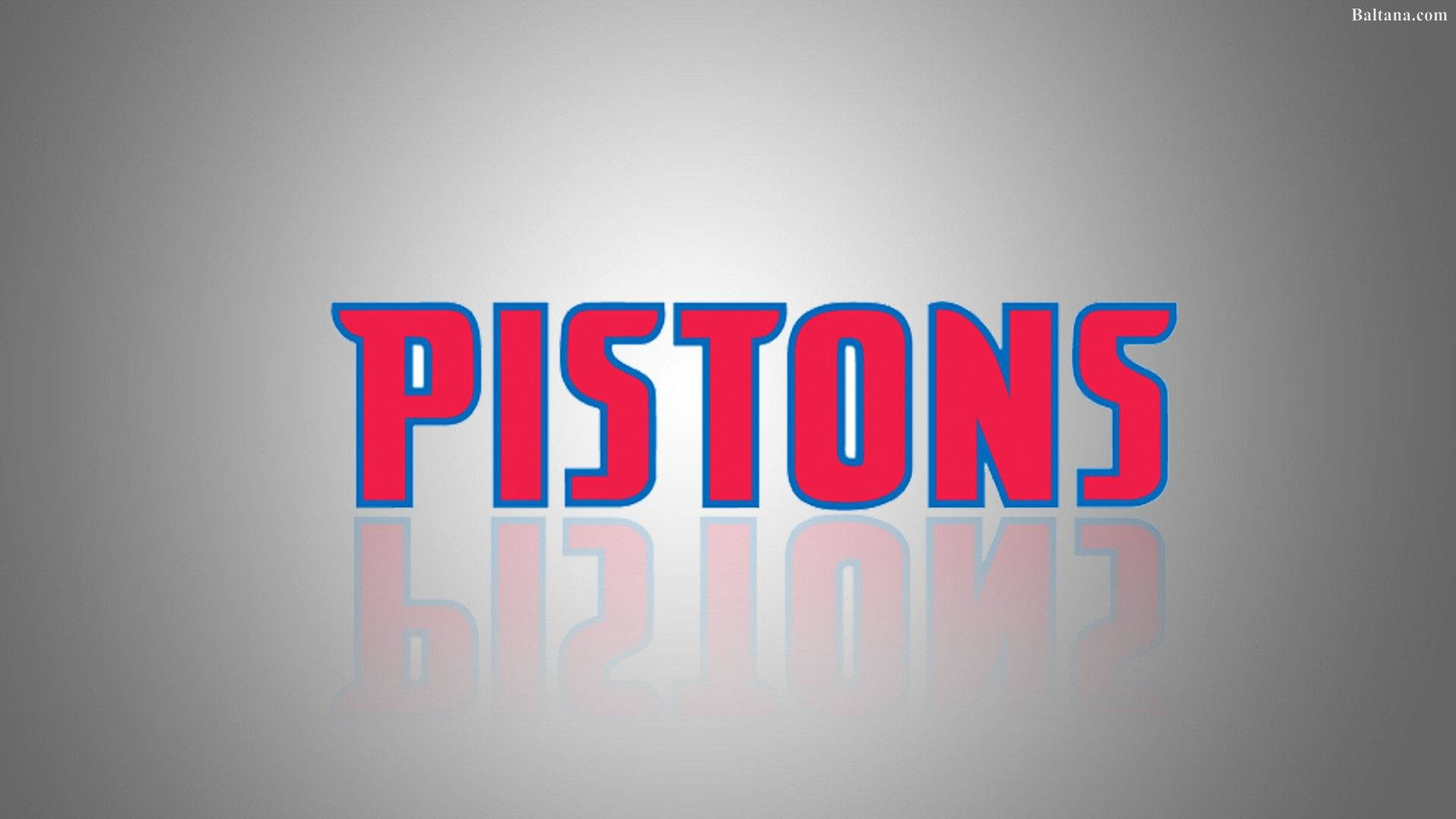 Detroit Pistons Blue Red Lettering Background