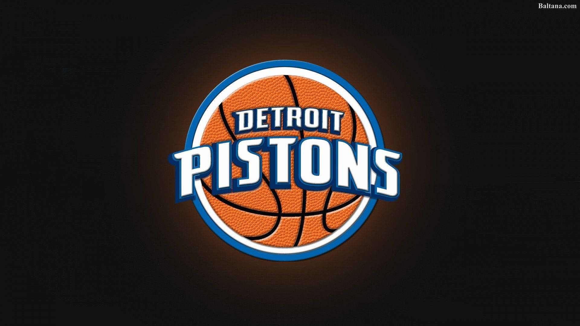 底特律活塞队详细的篮球插图背景