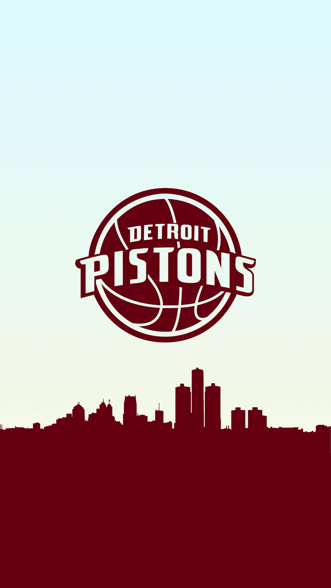Detroit Pistons Reddish Brown Logo Background