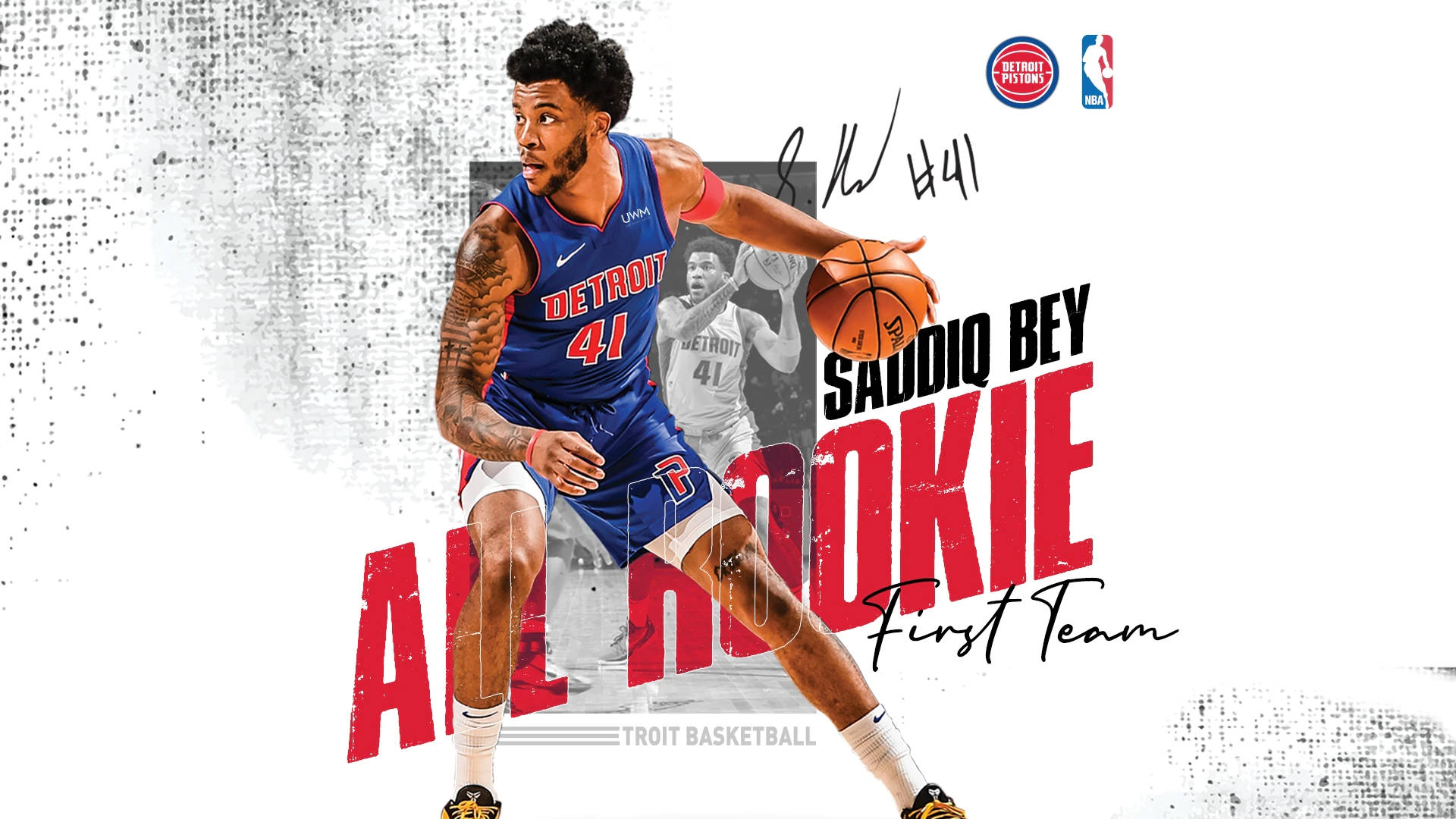 Detroit Pistons Rookie Saddiq Bey Background