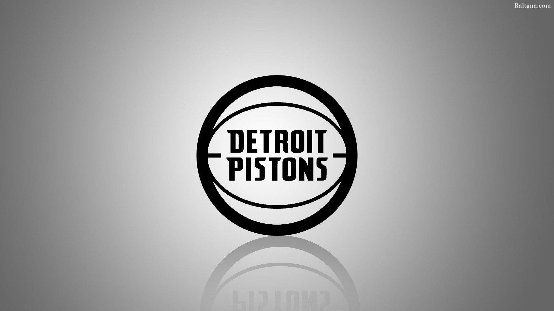 Detroit Pistons Simple All Black Logo Background