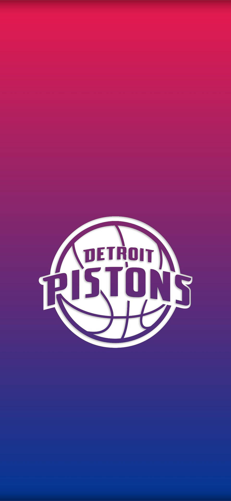 Detroit Pistons Two-toned White Logo