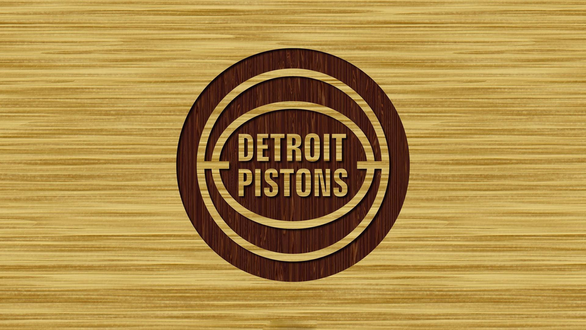 Detroit Pistons Wooden Logo