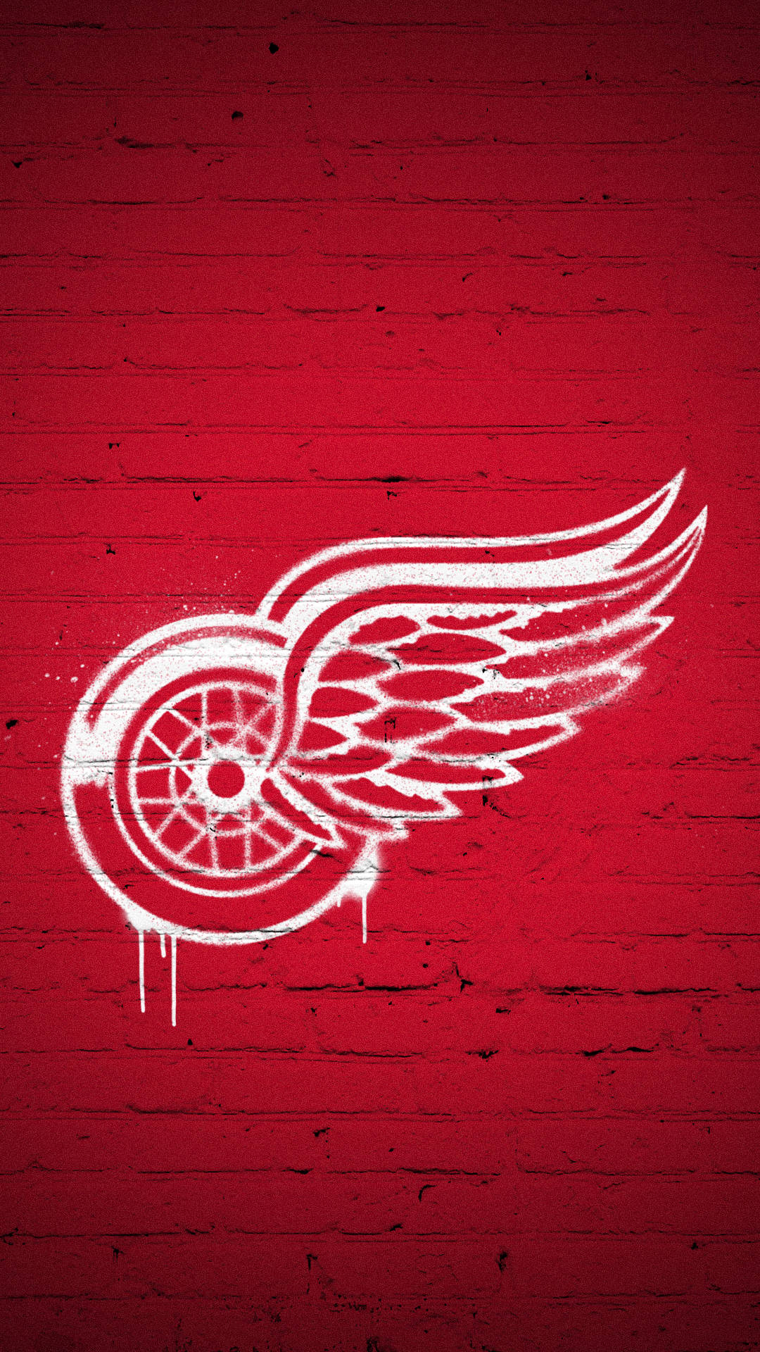 Detroit Red Wings Brick Wall Art Background