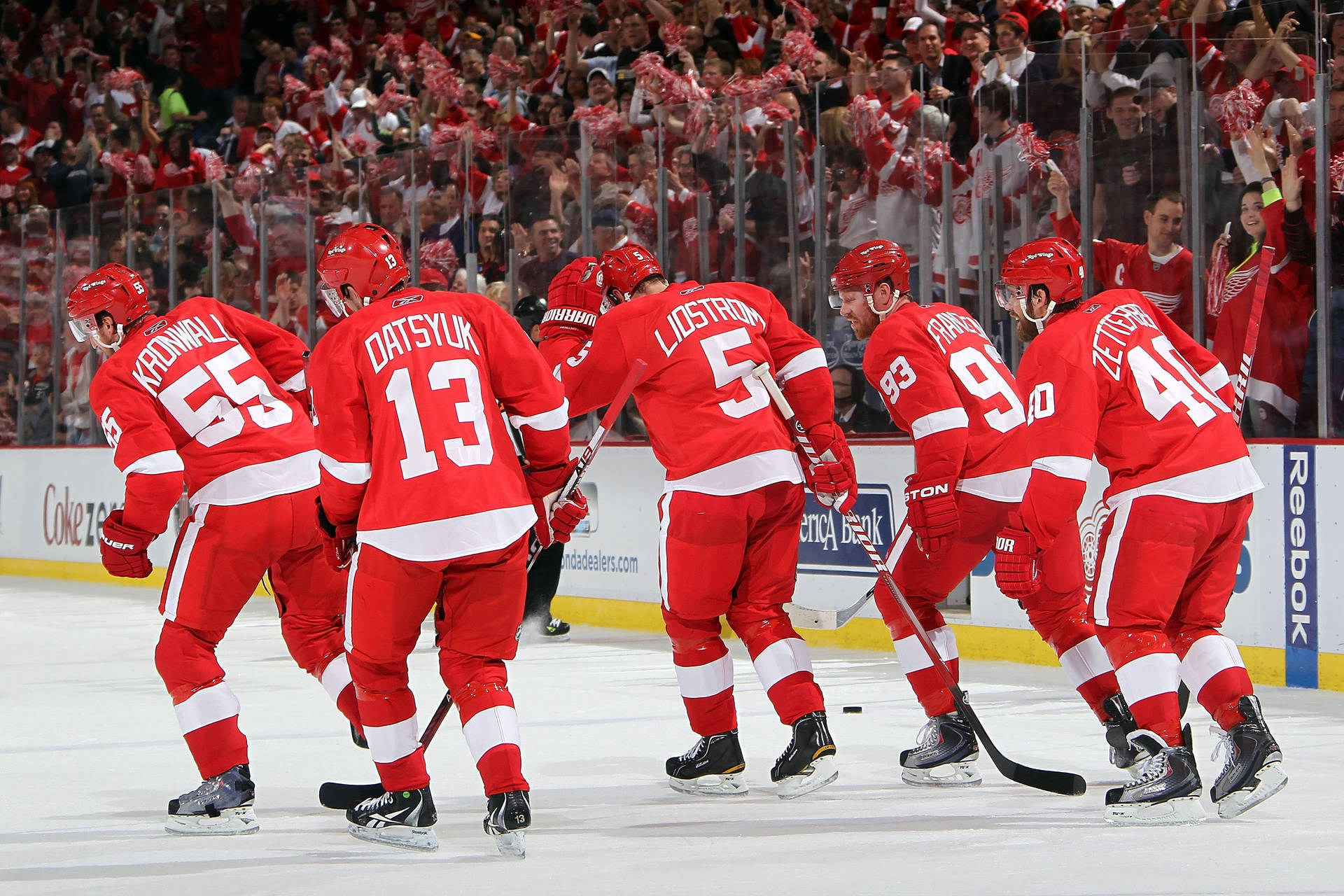 Detroit Red Wings In The Rink