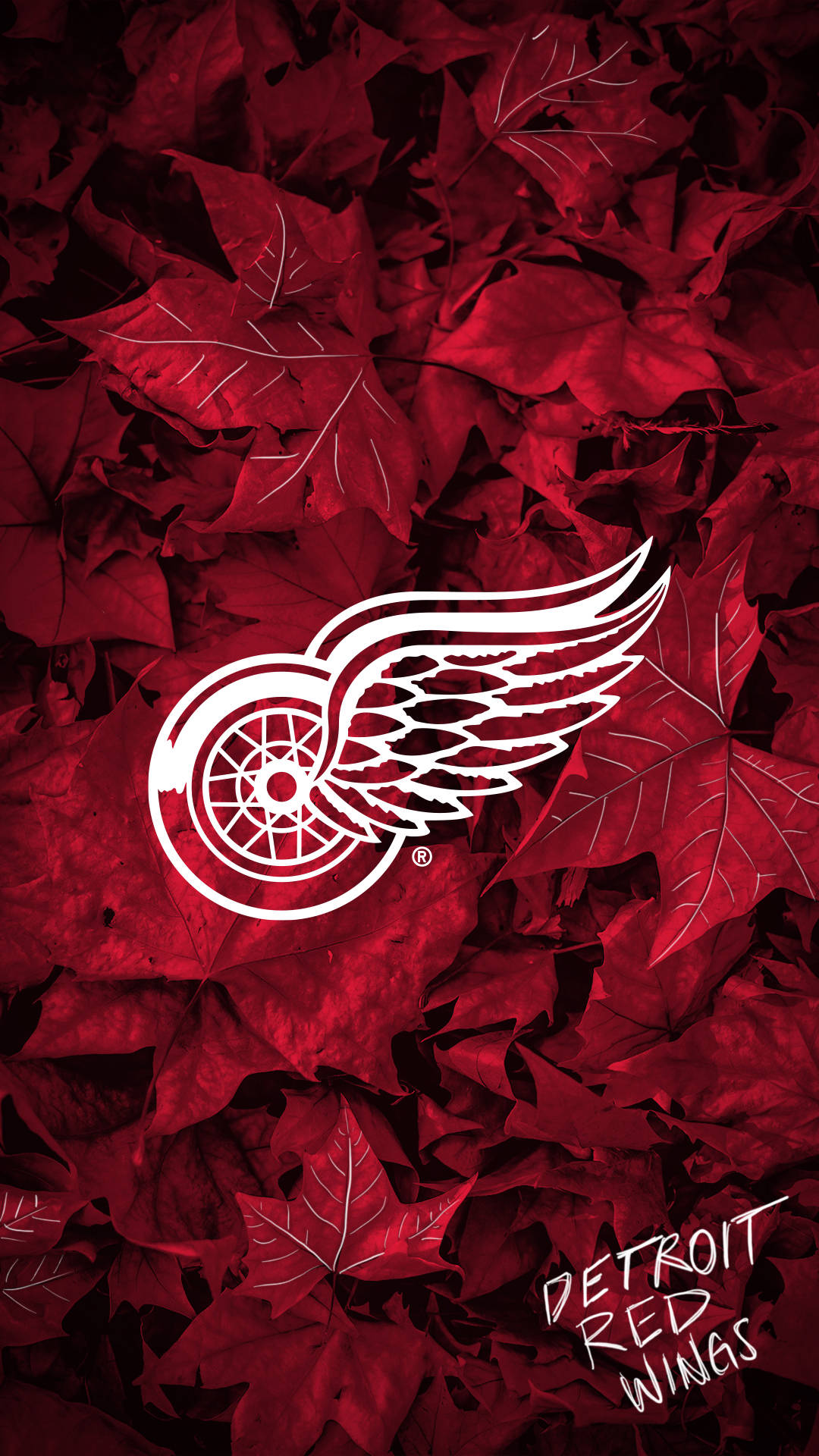 Detroit Red Wings Maple Leaves Background