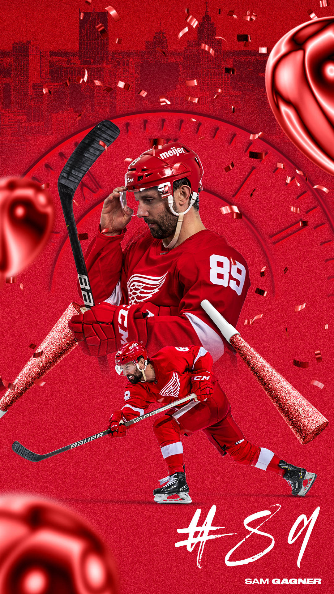 Detroit Red Wings Sam Gagner Art