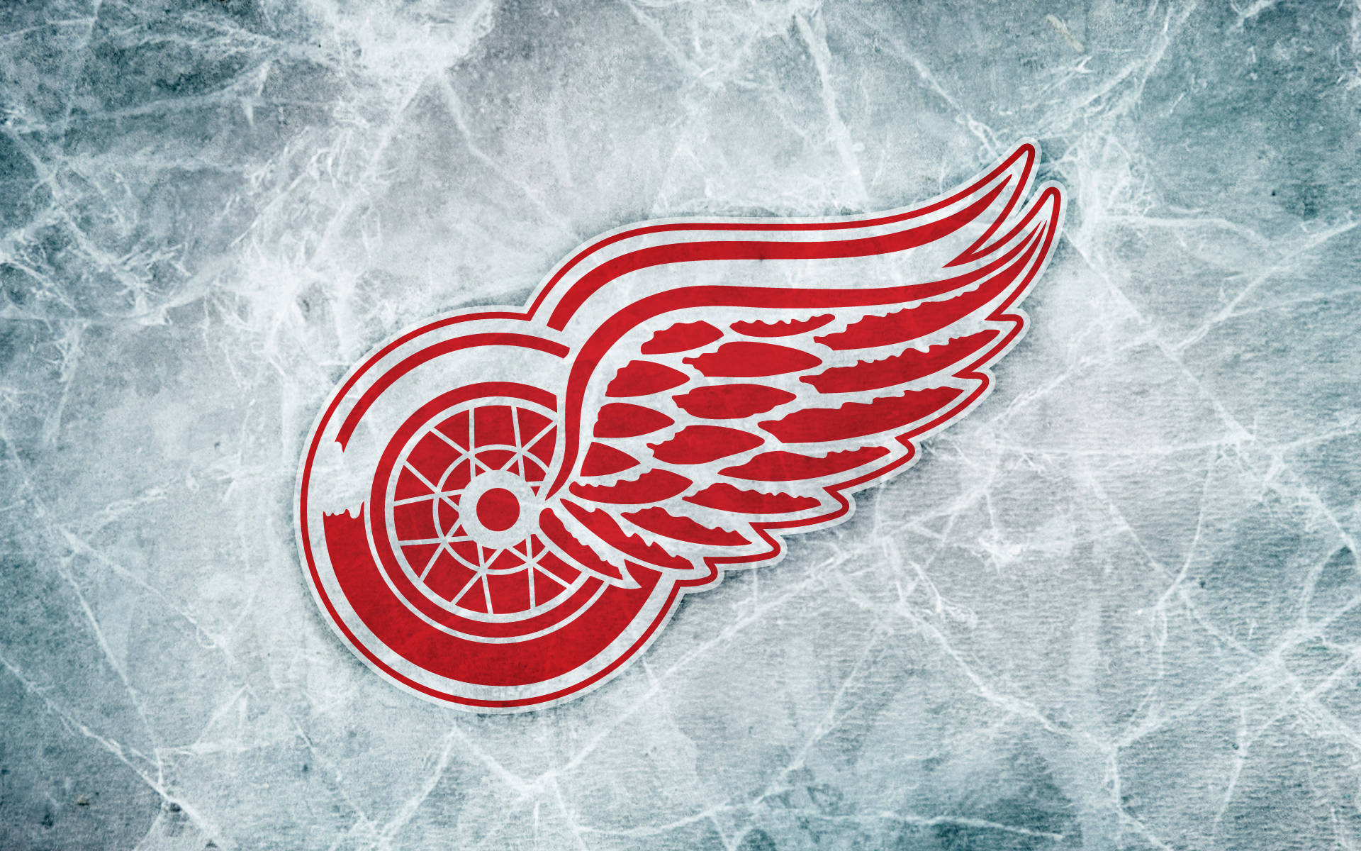 Detroit Red Wings Symbol On Ice