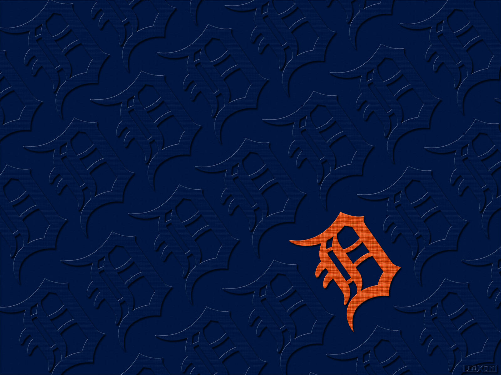 Detroit Tigers Blue Pattern Background