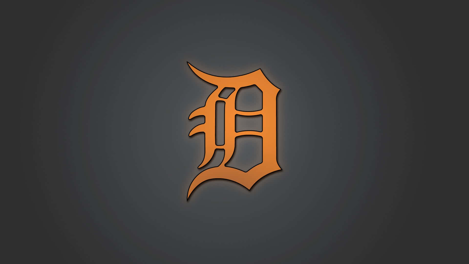 Detroit Tigers Logo In Orange Gothic Font