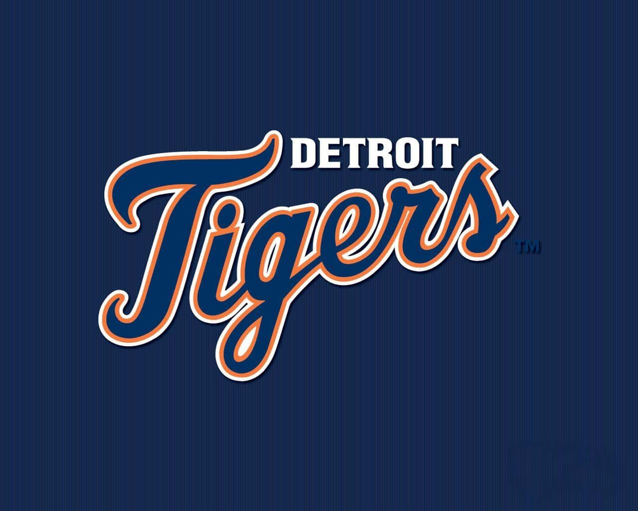 Detroit Tigers Logo On A Blue Background