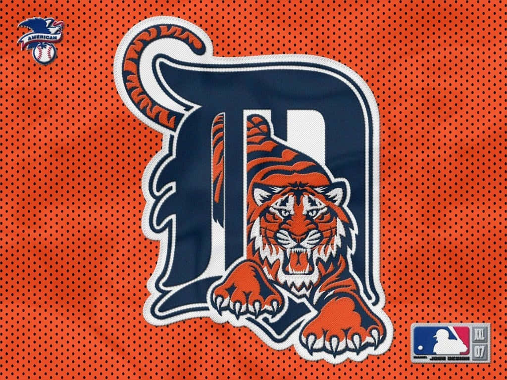 Detroit Tigers Logo On An Orange Background