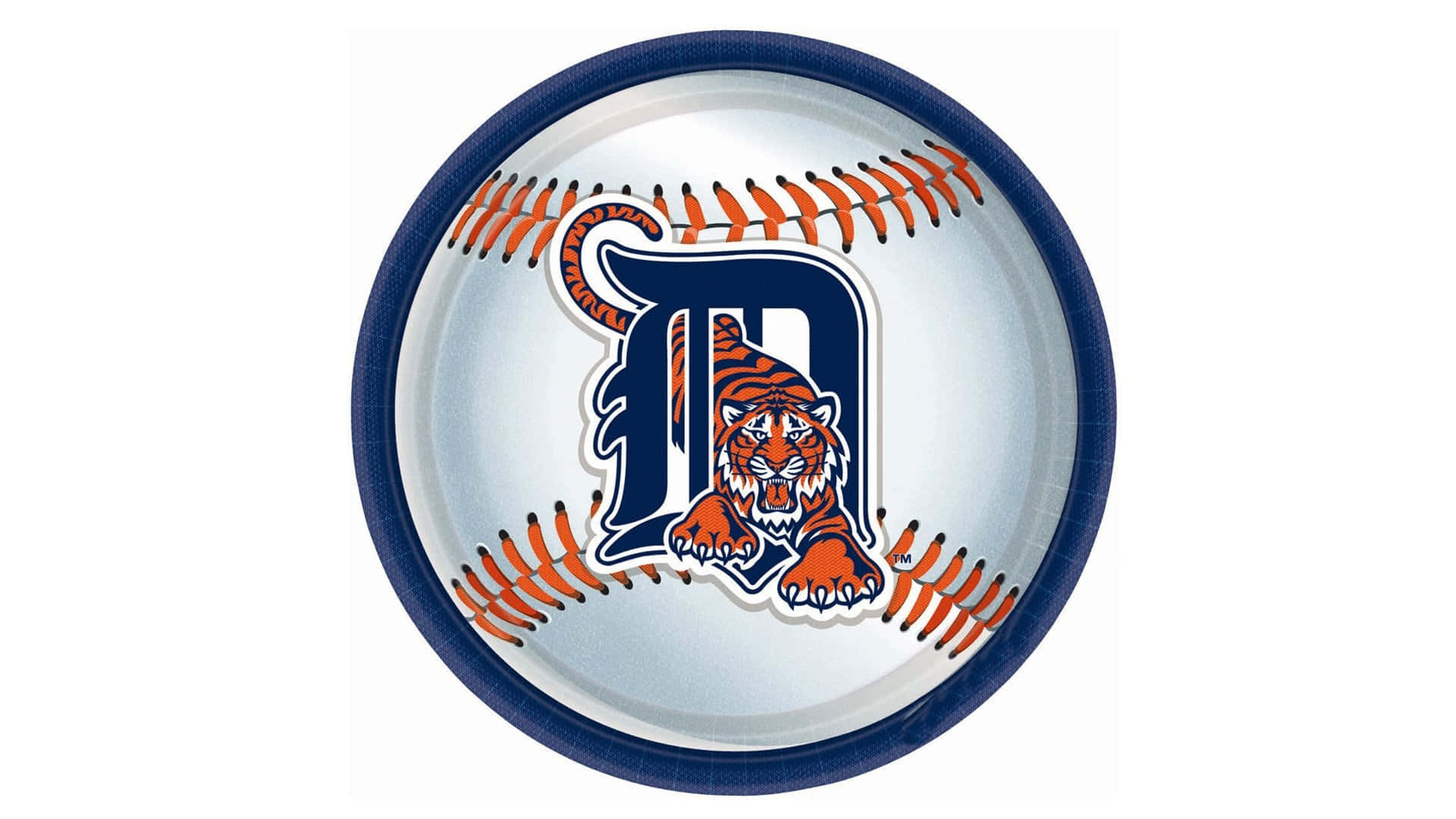 Detroit Tigers Logo On Baseball