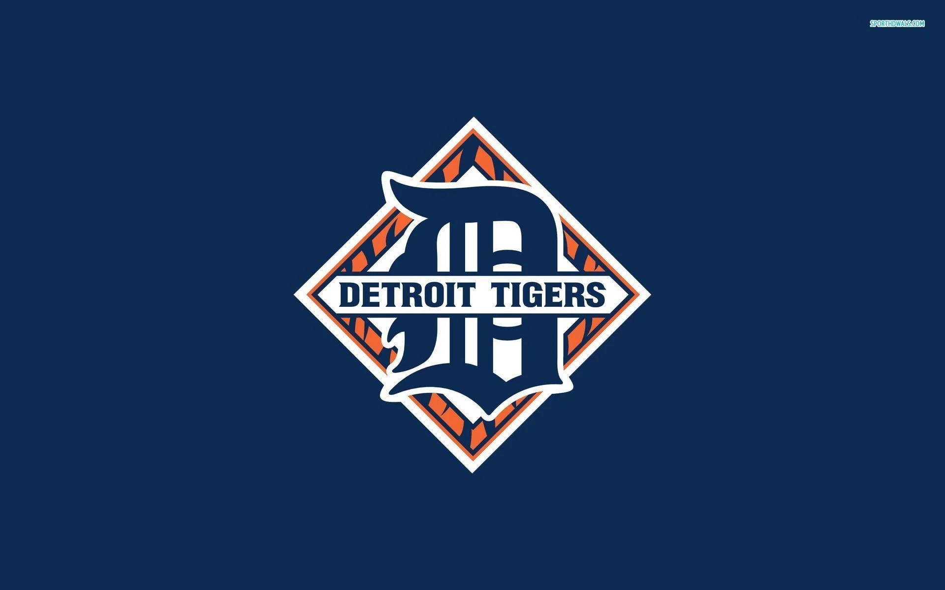 Detroit Tigers Symbol In Diamond Background