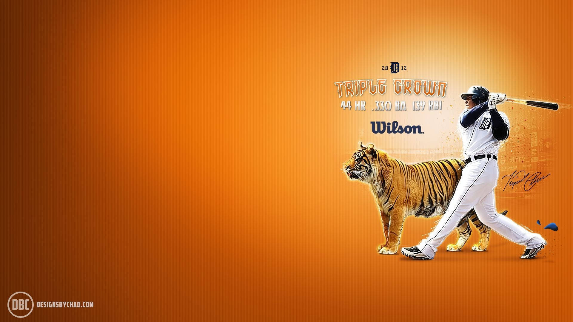 Detroit Tigers Triple Crown Banner Background