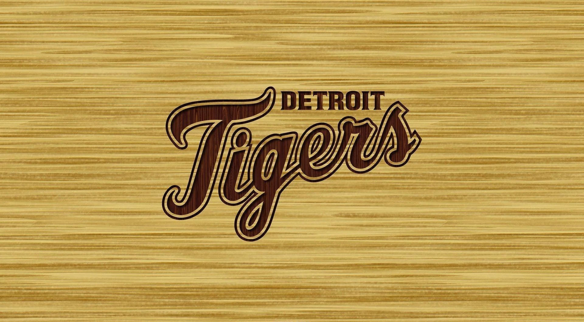 Detroit Tigers Wooden Logo Background