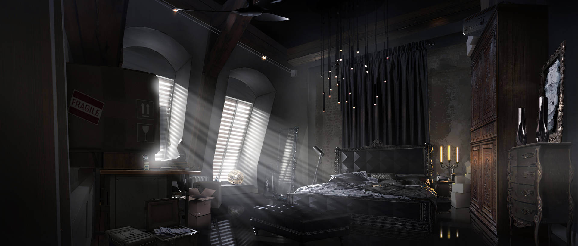 Deus Ex Adam's Apartment Background