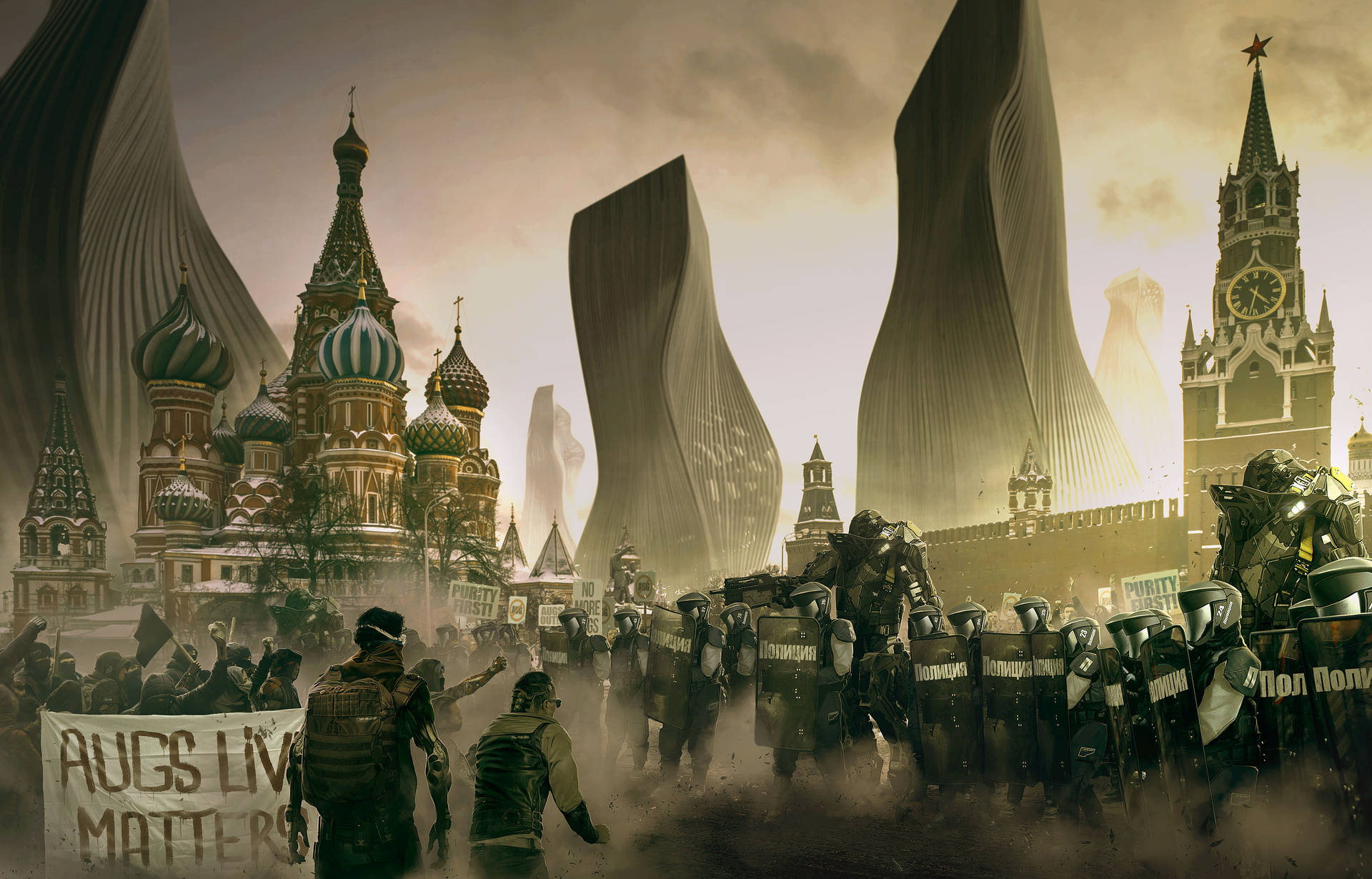Deus Ex Mankind Divided Moscow Background