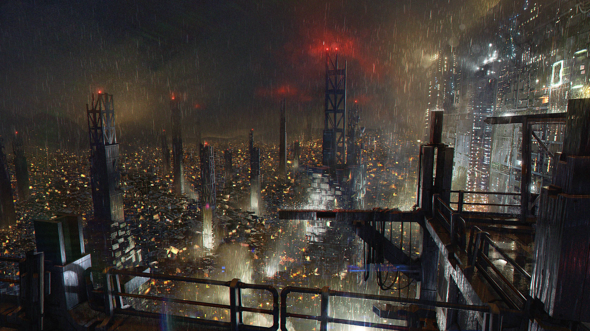 Deus Ex Mankind Divided Night City Background