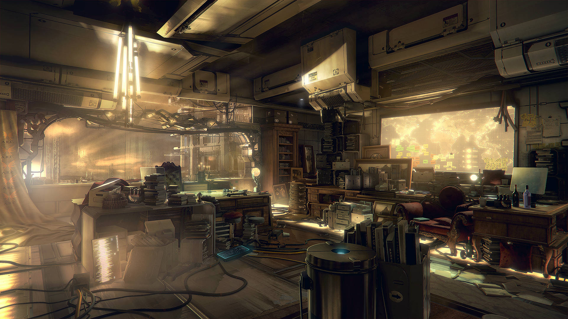 Deus Ex Mankind Divided Rucker's Office Background