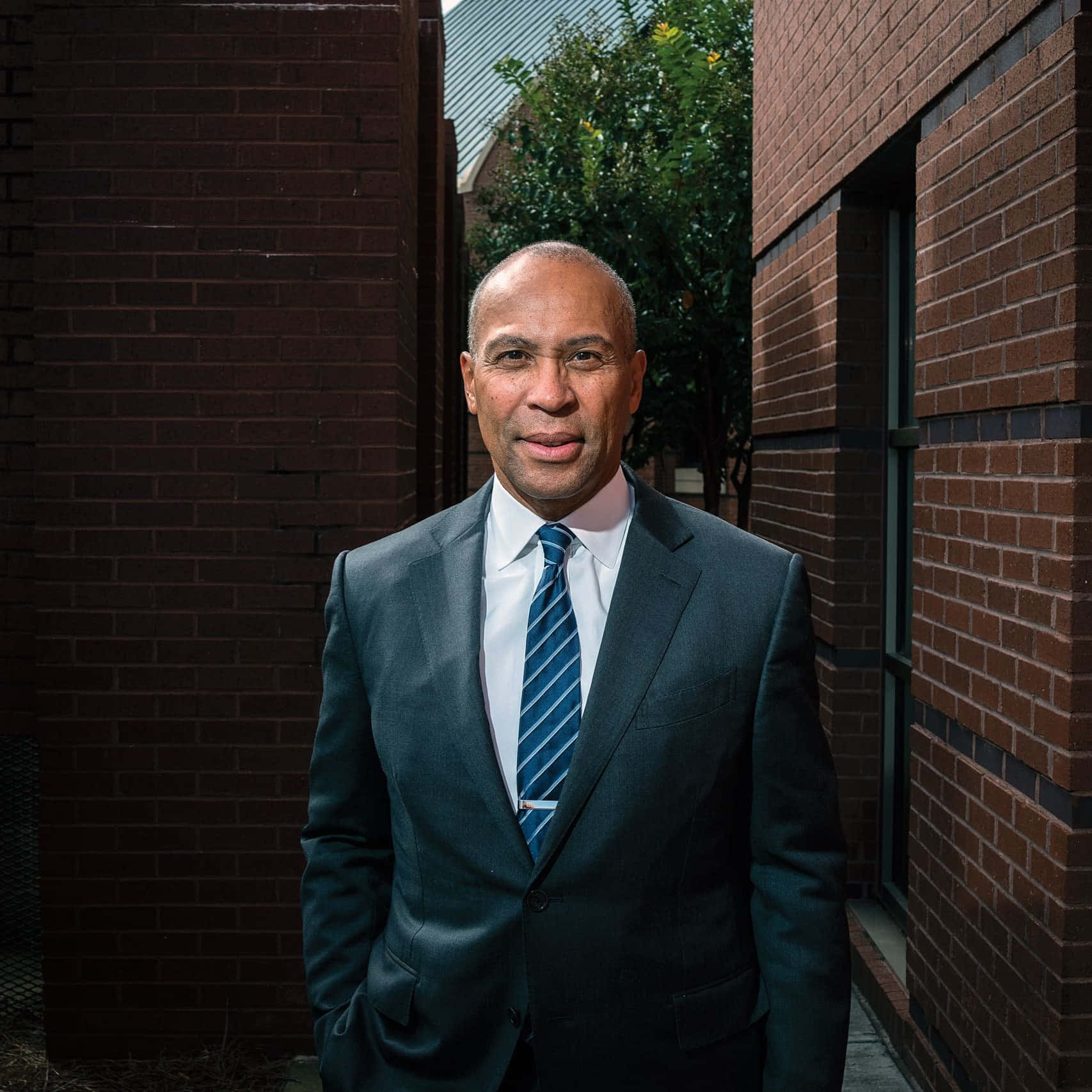 Deval Patrick Back Alley Setting Background