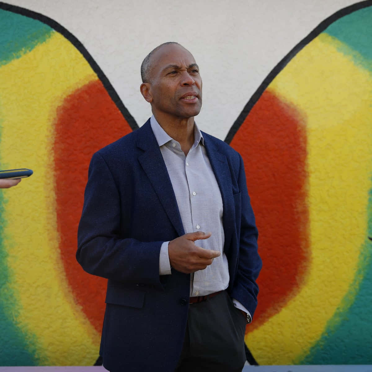 Deval Patrick Showing An Intense Expression Background