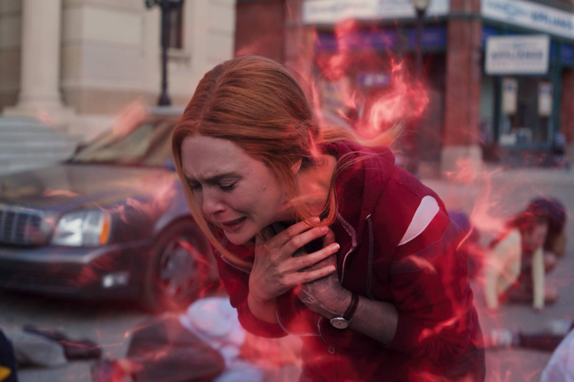 Devastated Wanda Maximoff