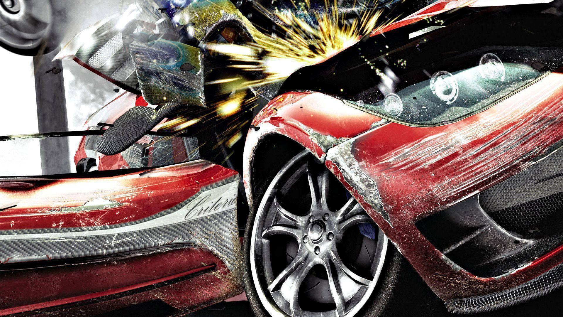 Devastating Car Accident Background