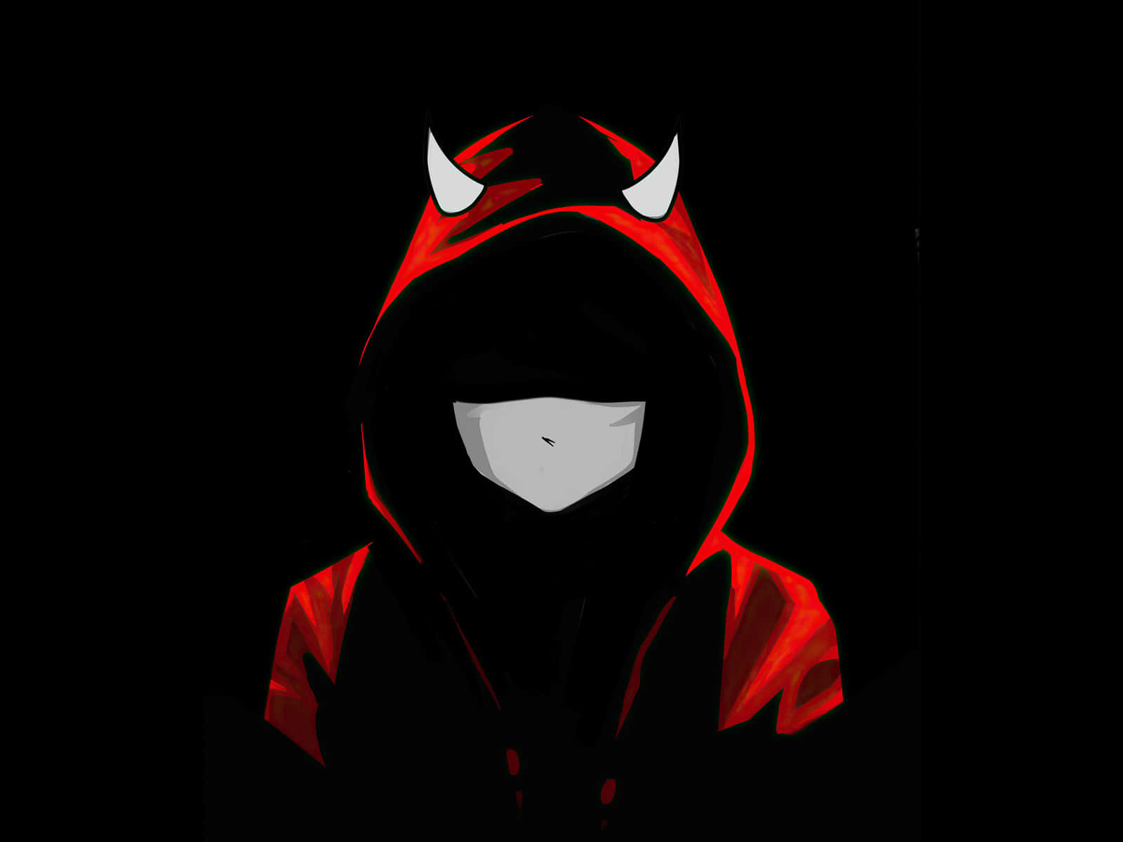 Devil Anime Boy With Mask Background