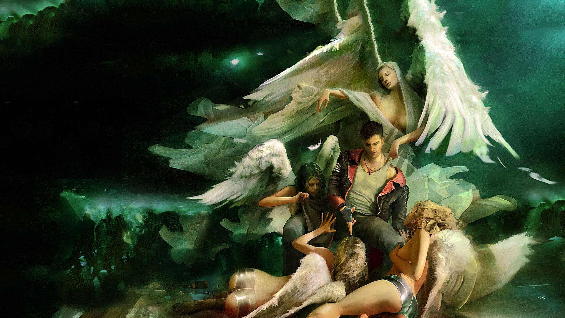 Devil May Cry Dante And Angels Background
