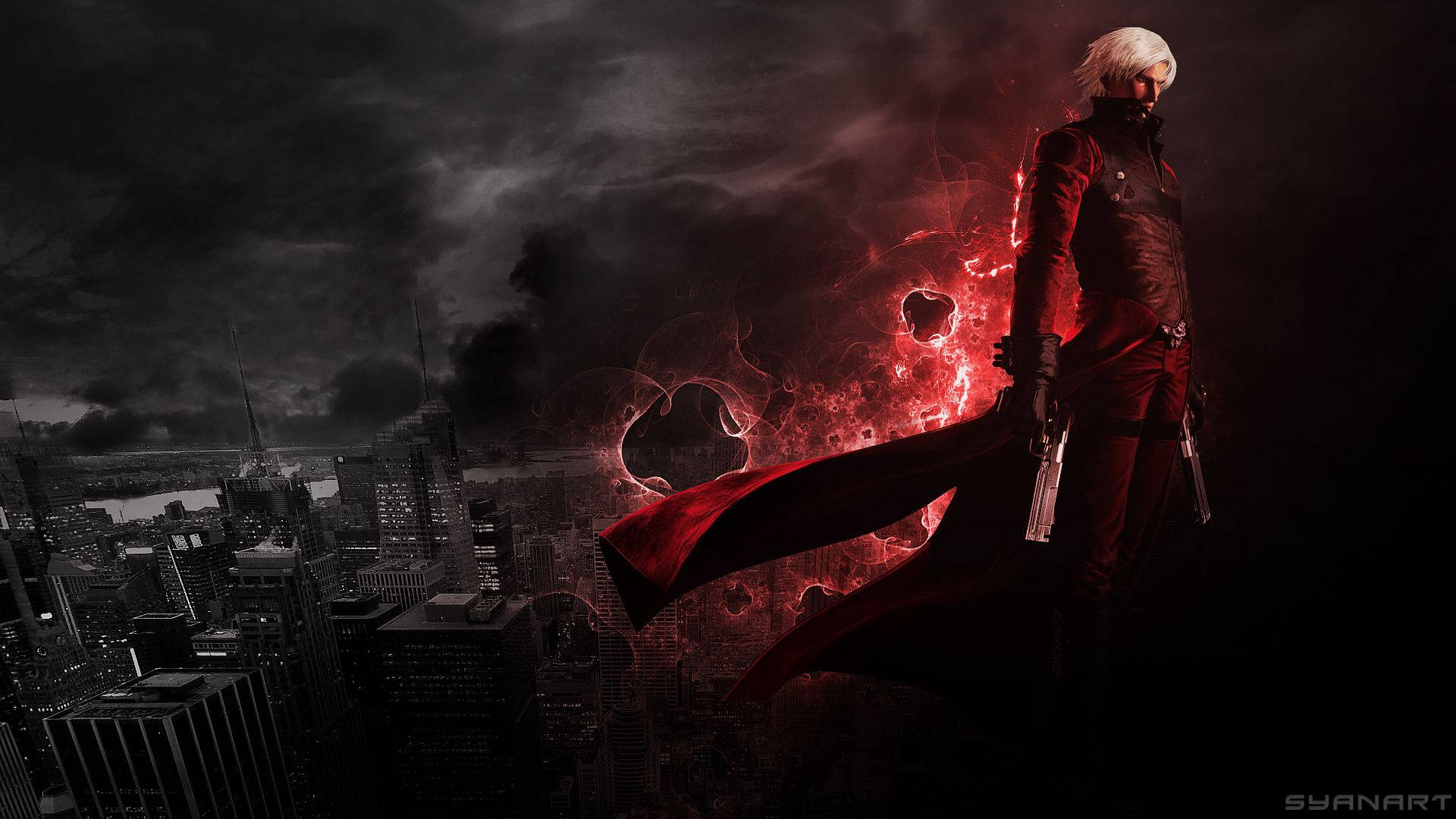 Devil May Cry Dante In The City Background