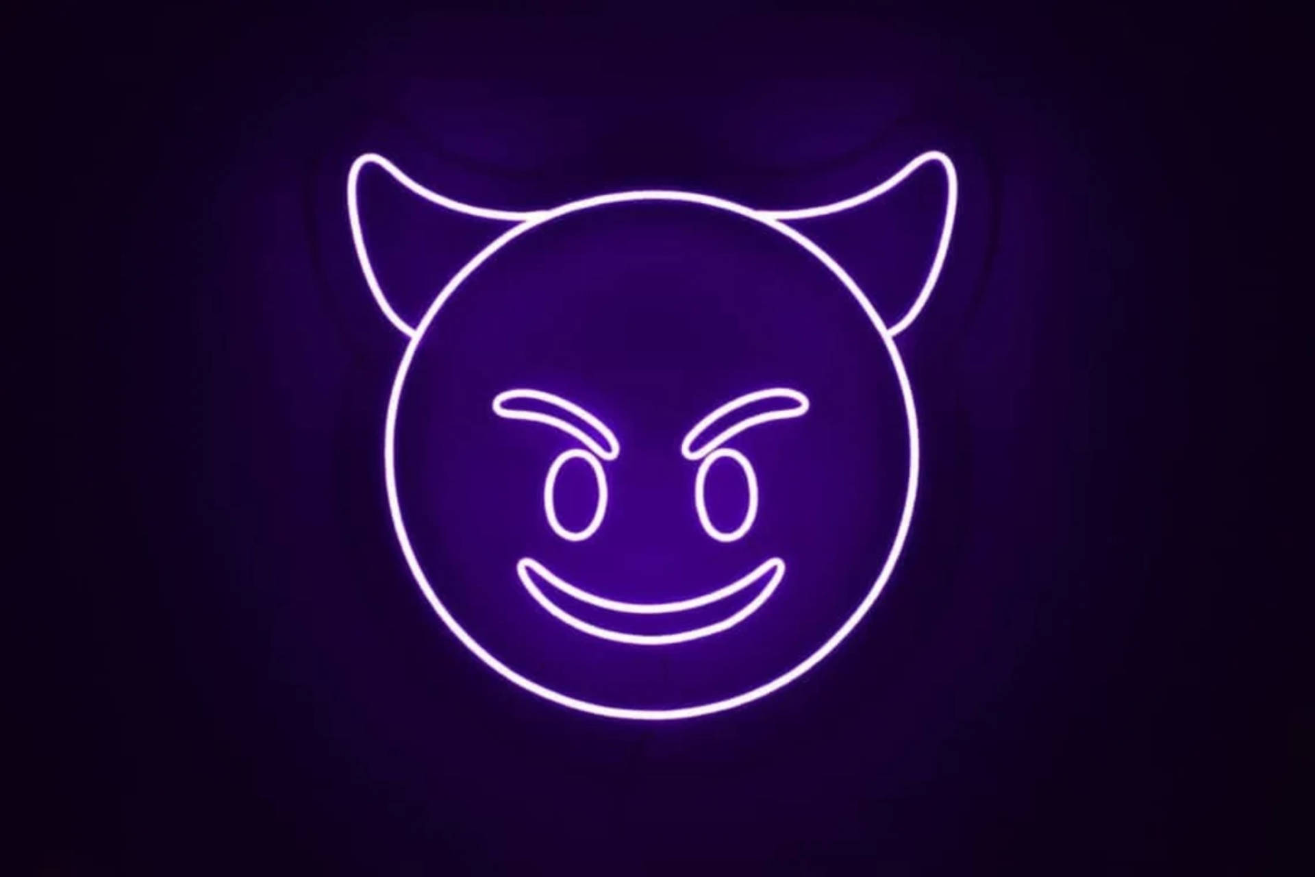 Devil Neon Smile Background