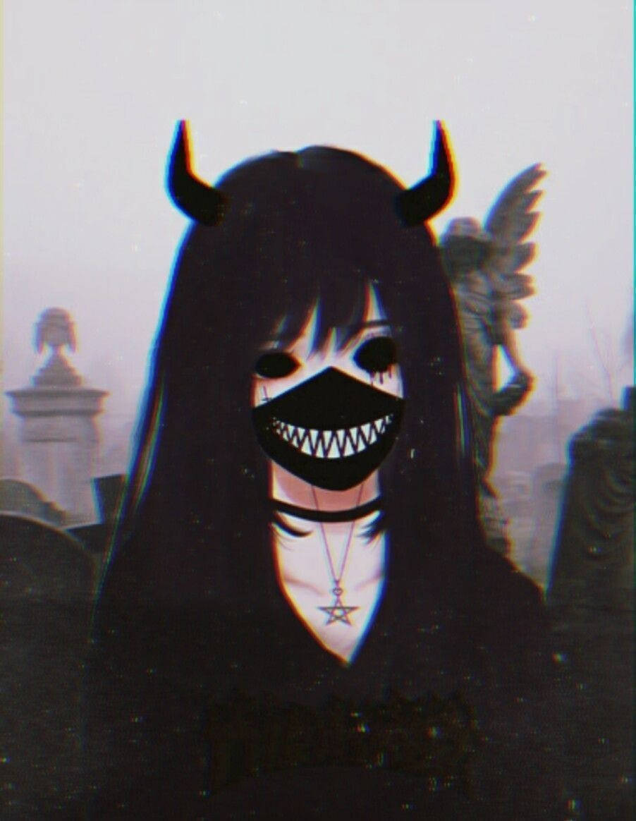 Devilish Goth Girl Pfp Background