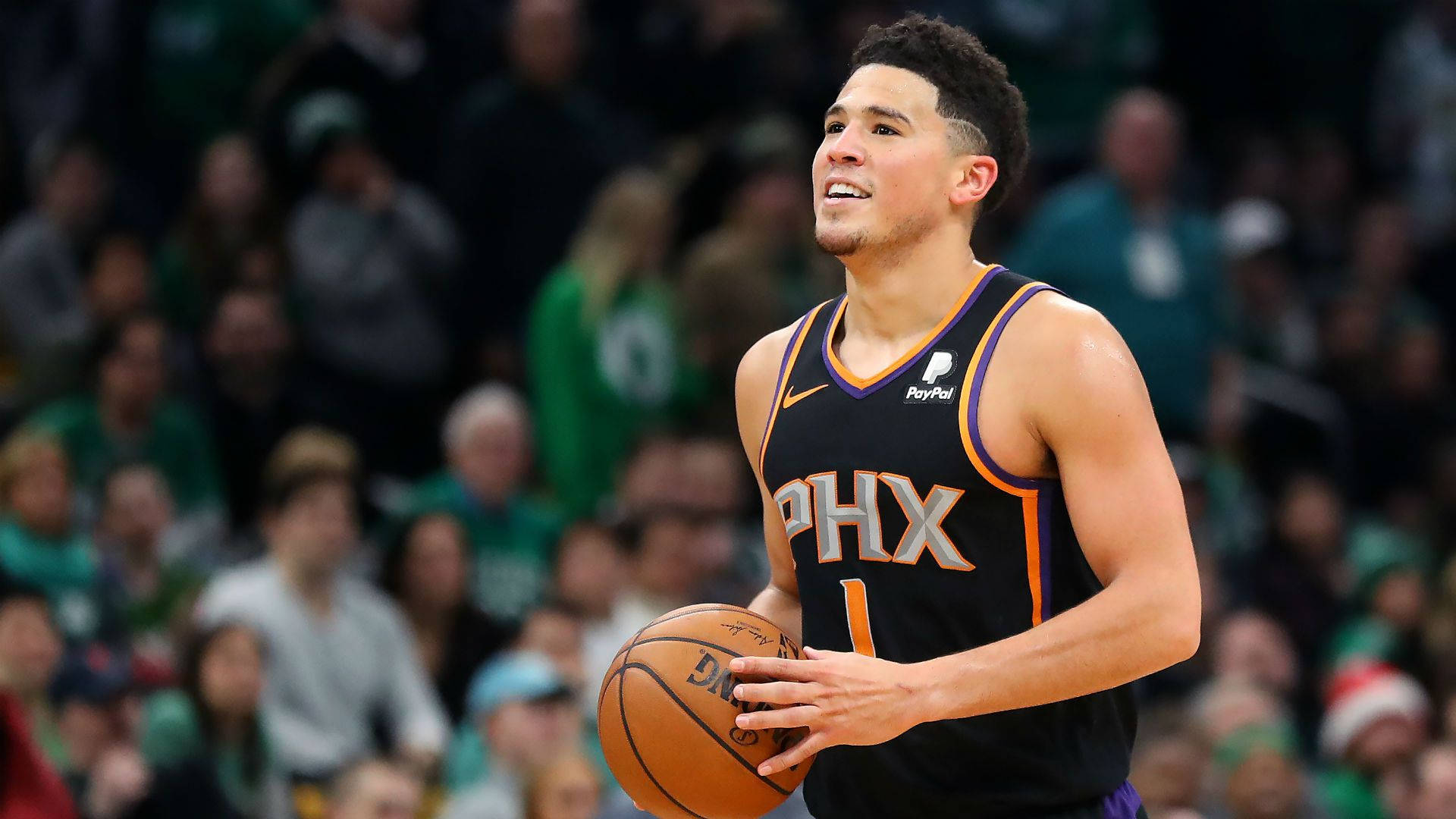 Devin Booker Holding Ball Photograph Background