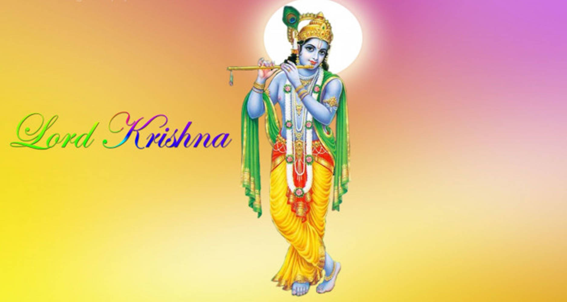 Devotee Celebrating Krishna Janmashtami