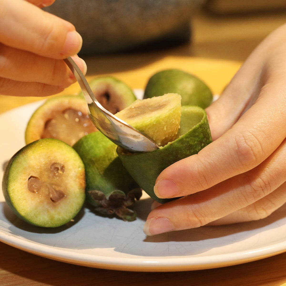 Devouring Fresh Feijoas In New Zealand