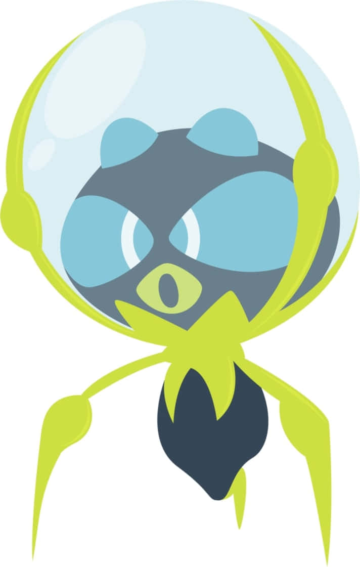 Dewpider, A Water And Bug-type Pokémon In A Simple Artistic Depiction Background