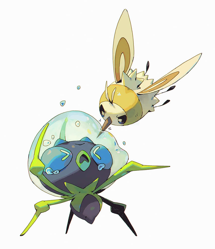 Dewpider And Pikipek Background