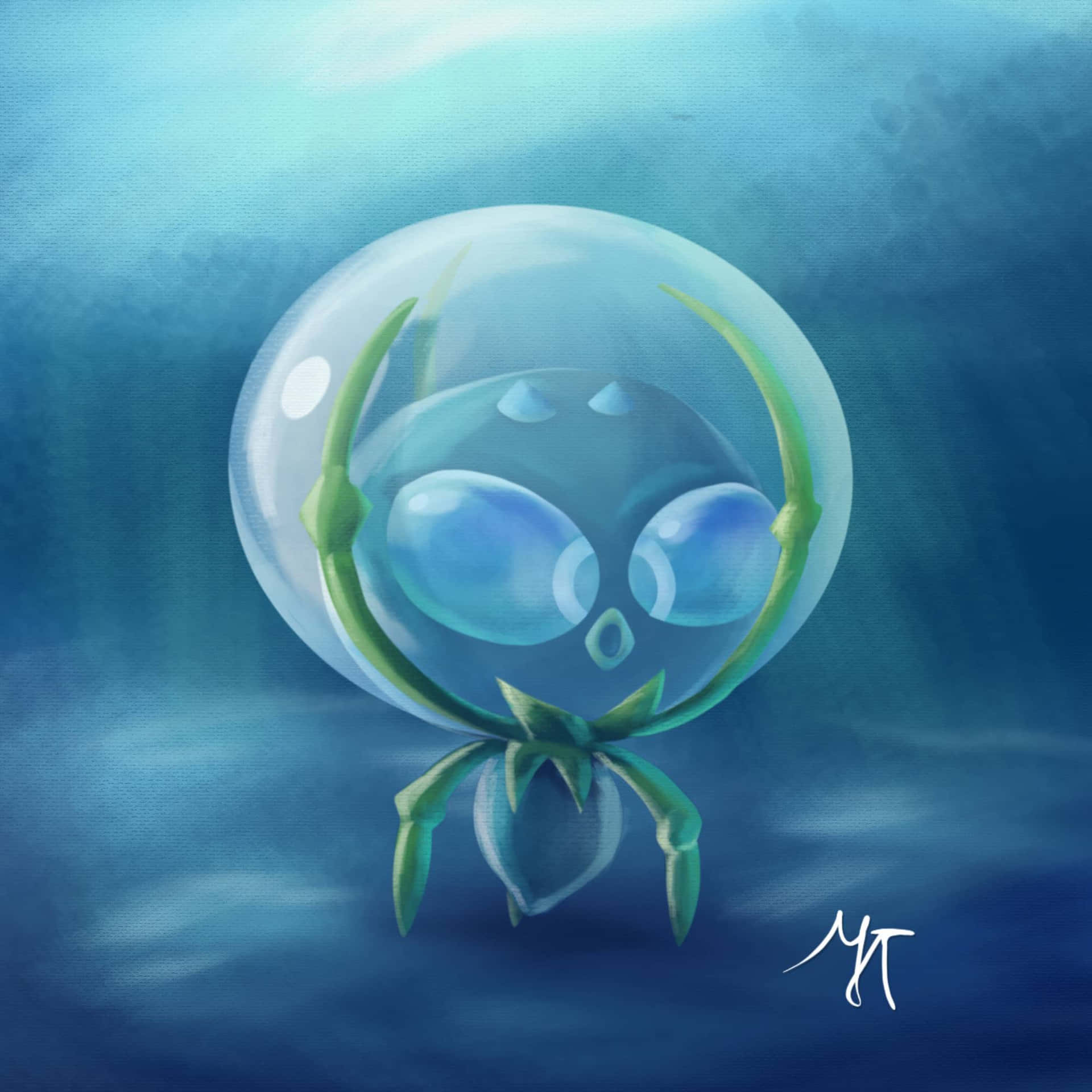 Dewpider In Natural Habitat Background