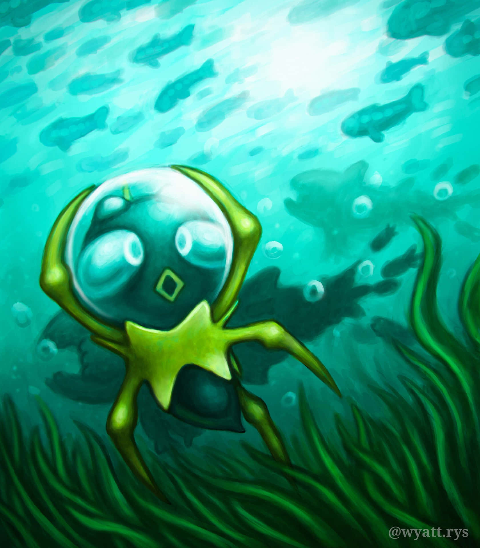 Dewpider With Seagrass