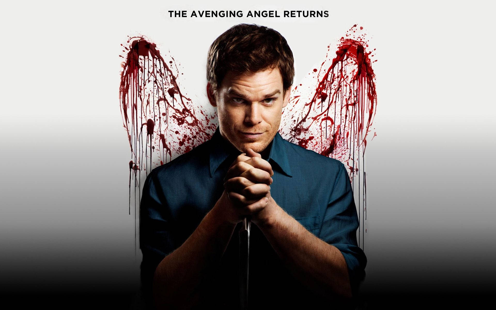 Dexter Character Blood Splatter Wings Background