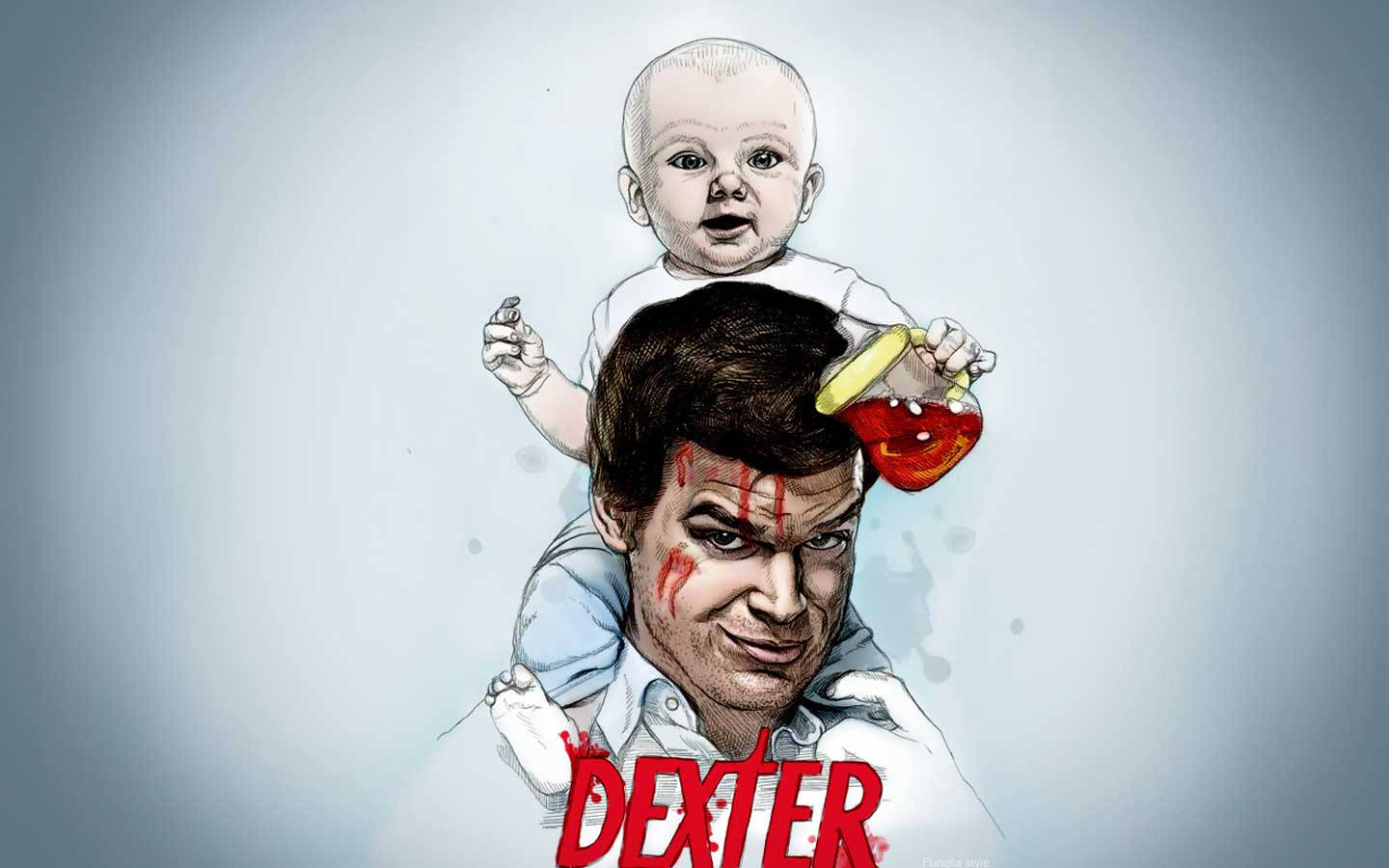 Dexter Morgan Baby Digital Painting