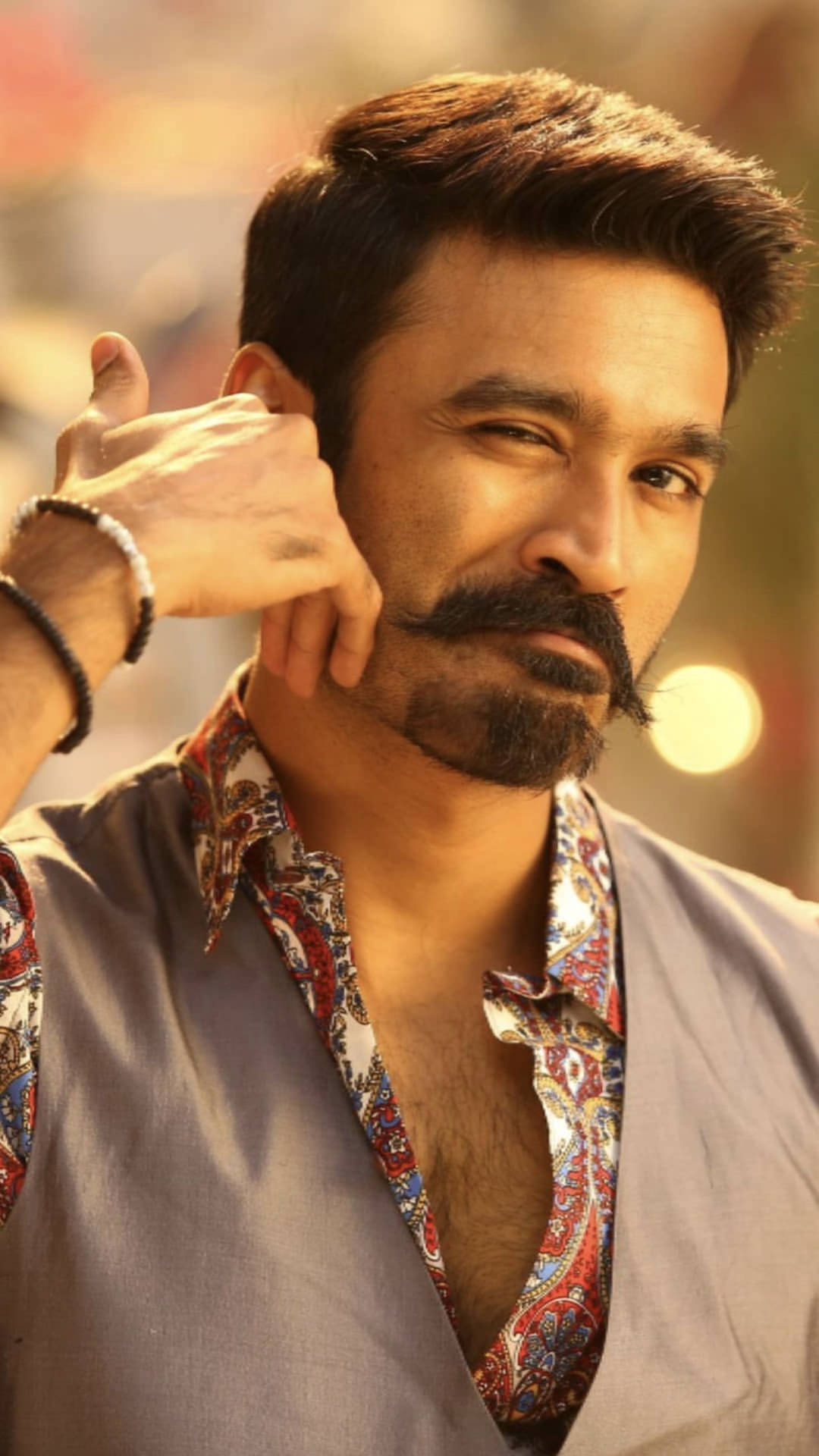 Dhanush With Neat Mustache