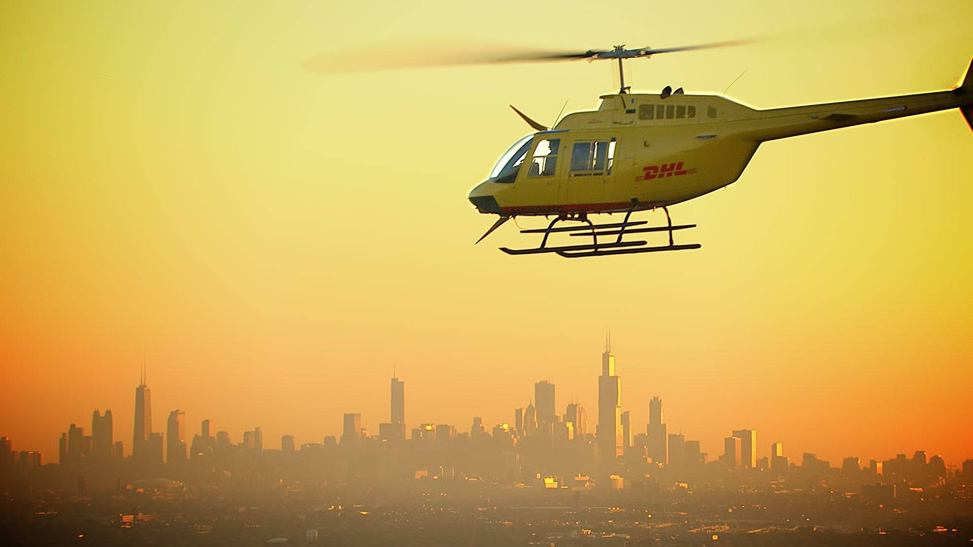 Dhl Helicopter Delivery Background