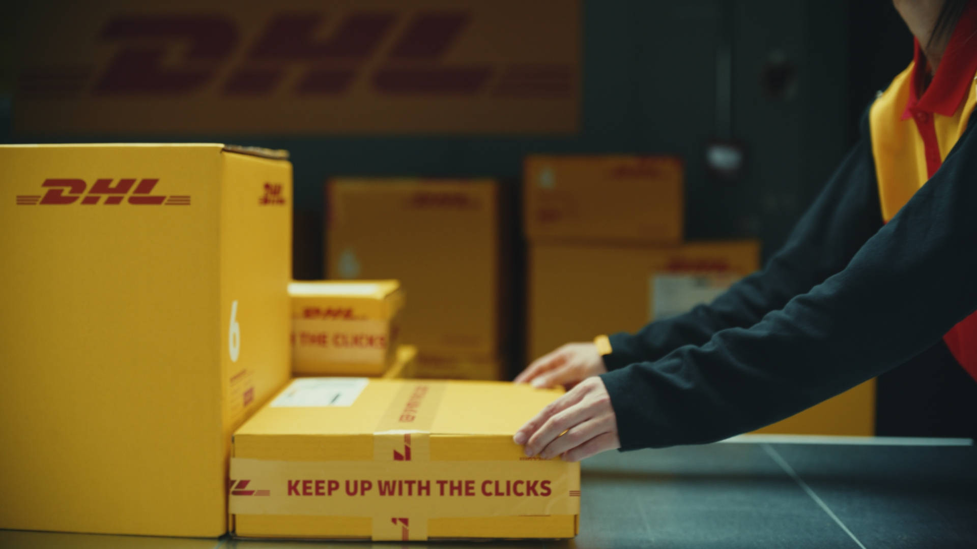 Dhl Shipping Boxes Background