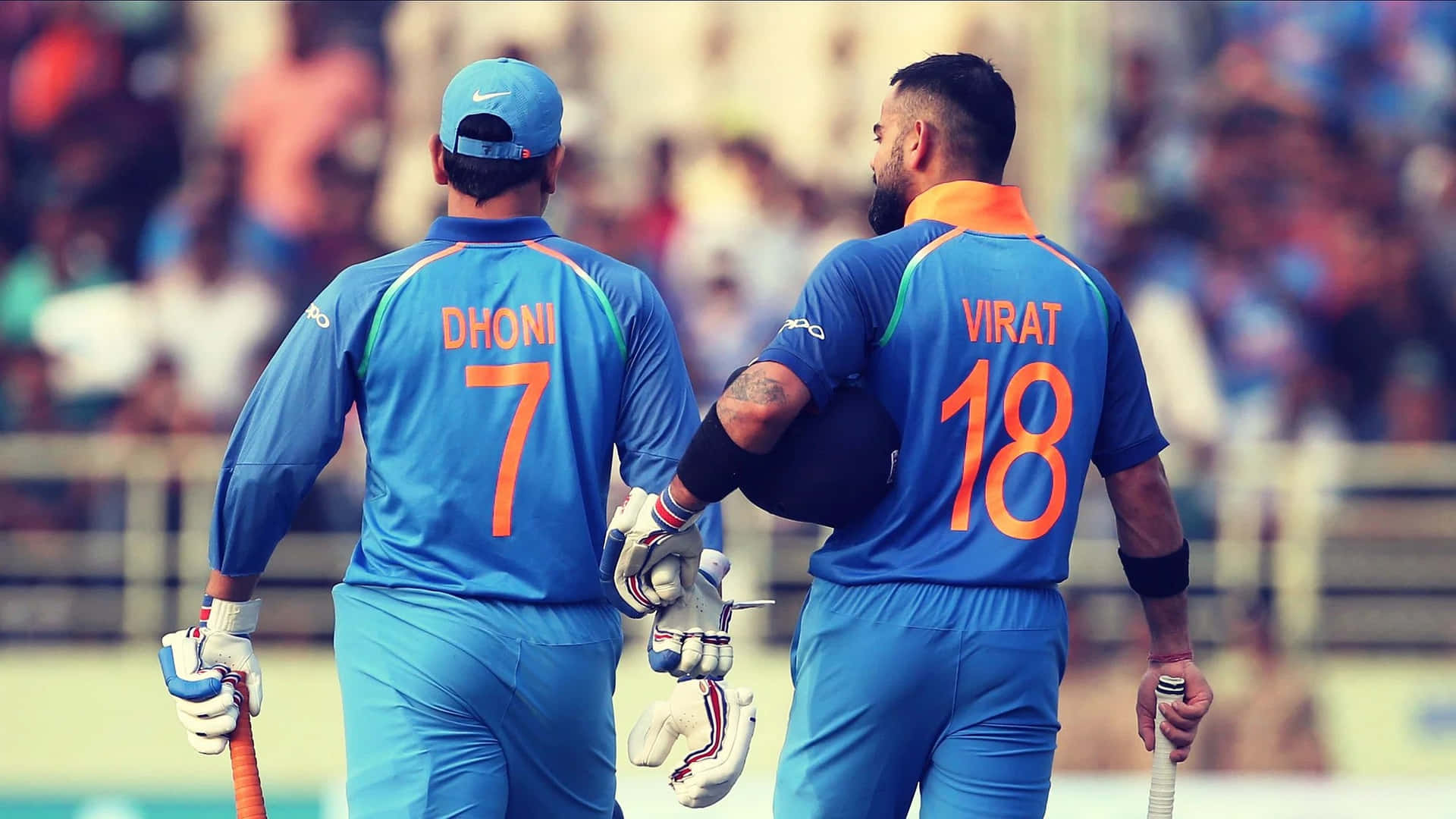 Dhoniand Virat Cricket Partnership Background